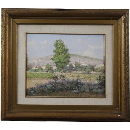 Antonio Cutino (1905/1984) "Scorcio di Palermo" Dipinto ad olio su tavola in...