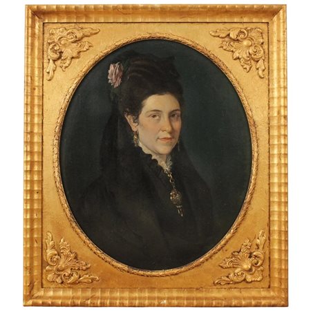 Scuola italiana della seconda metà del secolo XIX "Figura di nobildonna"...