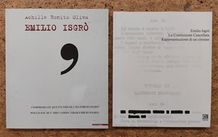 POESIA VISIVA (EMILIO ISGRÒ) - Lotto unico di 2 cataloghi autografati