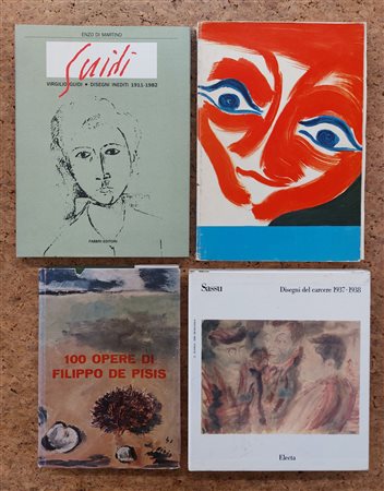 VIRGILIO GUIDI, FILIPPO DE PISIS E ALIGI SASSU - Lotto unico di 4 cataloghi