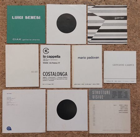 ARTE OPTICAL E CINETICA ITALIANA - Lotto unico di 10 cataloghi