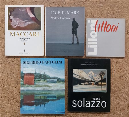 PITTURA FIGURATIVA ITALIANA (LAZZARO, MACCARI, LILLONI, BARTOLINI E SOLAZZO) - Lotto unico di 5 cataloghi