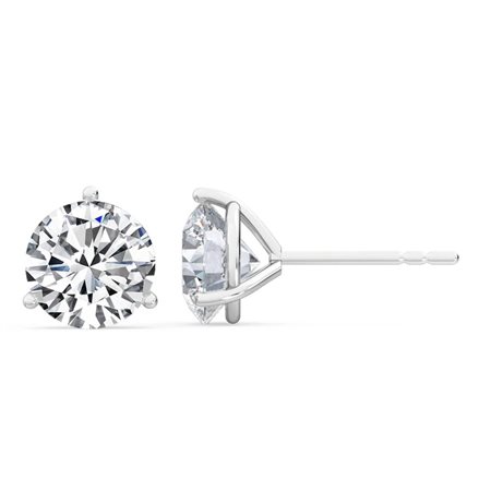 ORECCHINI A LOBO IN ORO BIANCO 18K CON DIAMANTI DI LABORATORIO 1.00 CT DOC-11733-0068