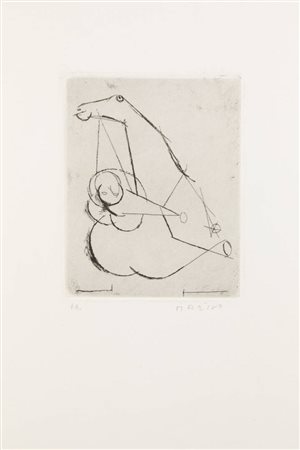 MARINO MARINI<BR>Pistoia 1901 - 1980<BR>"Piccolo miracolo" 1972