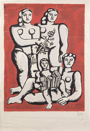 LEGER FERNAND (D'après)<BR>"Accordianist's Family" (1954)