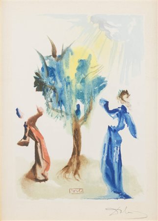 SALVADOR DALI'<BR>Figueres (Spagna) 1904 - 1989<BR>"L'Arbre su Chatiment"