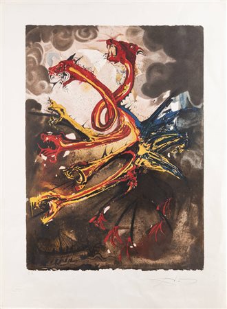 SALVADOR DALI'<BR>Figueres (Spagna) 1904 - 1989<BR>"Ley hydres""