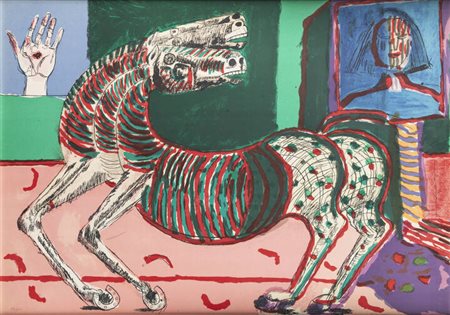 BRUNO CASSINARI<BR>Piacenza (PC) 1912 - 1992 Milano<BR>"Il cavallo", 1977