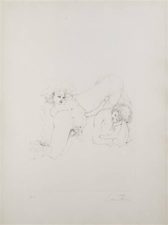 LEONOR FINI<BR>Buenos Aires (Argentina) 1908 - 1996 Parigi (Francia)<BR>"Planche pour 'Monsieur Vénus' de Rachilde" 1972
