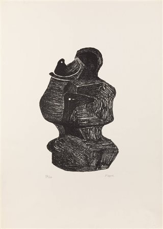 HENRY MOORE<BR>Castleford (Gran Bretagna) 1898 - 1986 Perry Green  (Gran Bretagna)<BR>"Mother & Child"