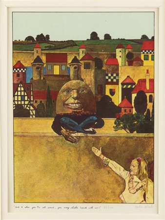 PETER BLAKE<BR>1932<BR>"Alice in Wonderland - and to show you I'm not proud, you may shake hands with me"