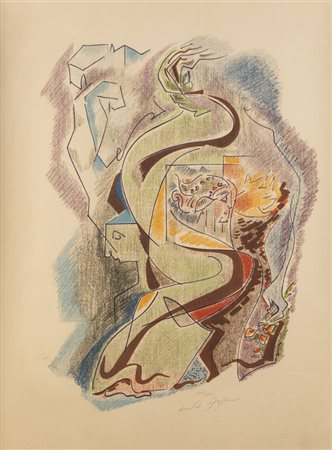 ANDRE' MASSON<BR>Balagny-sur-Thèrain (Francia) 1896 - 1987 Parigi<BR>"Louise Labé, Sonnets"