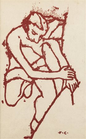 FELICE CASORATI<BR>Novara 1883 - 1963 Torino<BR>"Ragazza" (1947)