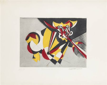 UMBERTO MASTROIANNI<BR>Fontana Liri (FR) 1910 - 1998 Marino (Roma)<BR>"Tauromachia"