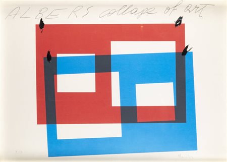 ALDO MONDINO<BR>Torino 1938 - 2005<BR>"Albers collage of art"