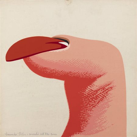 ARMANDO TESTA<BR>Torino 1917 - 1992<BR>"Marabù dell'alto Kenia"