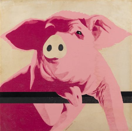 ARMANDO TESTA<BR>Torino 1917 - 1992<BR>"Ritratto di un giovane porco"