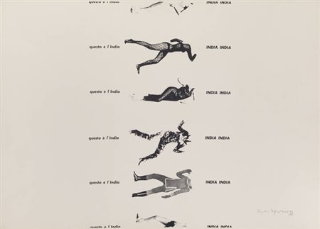 EMILIO ISGRO'<BR>Barcellona Pozzo di Gotto (ME) 1937<BR>"India". 1965
