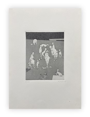 KARL PLATTNER (1919-1986) - In piazza, 1975