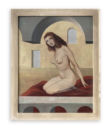 ANONIMO - Senza Titolo (Nudo femminile in un interno architettonico)