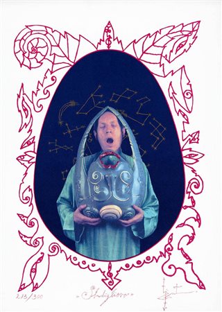 LUIGI ONTANI, 1943, Sbadigliavo, Litografia, cm. 70 x 50, Firmato in basso a...