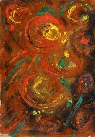 PINOT GALLIZIO, 1920 - 1964, Senza titolo, 1955, Tecnica mista su cartone,...