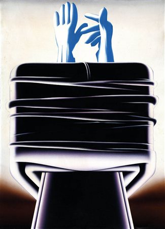 UMBERTO MARIANI, 1936, Il gabbiano innamorato, 1973, Acrilico su tela, cm....