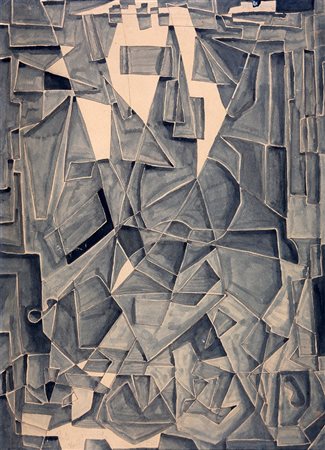 ROCCO BORELLA, 1920 - 1994, Senza titolo, 1949, Tecnica mista su cartoncino,...