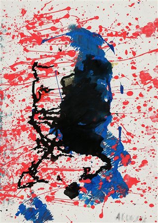 GIUSEPPE ALLOSIA, 1910 - 1983, Senza titolo, anni ‘50, Tecnica mista su...