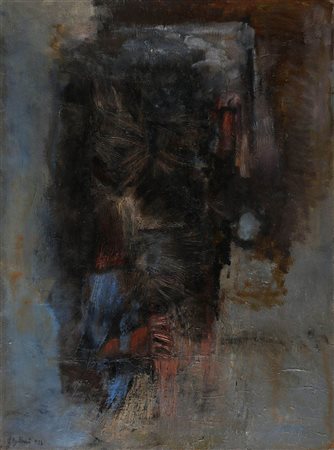 VITTORIO UGOLINI, 1918 - 2006, Torso, 1956, Olio su tela, cm. 100 x 75,...