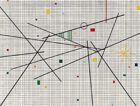 ANDREA BIZANZIO, 1918 - 1994, Dimensione n. 86, 1954, Smalti e cementite su...