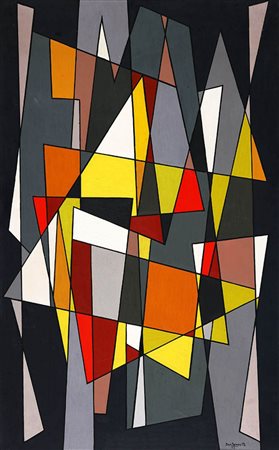 MICHELE SANTONOCITO, 1918 - 1989, Composizione n. 2, 1955, Tempera su...