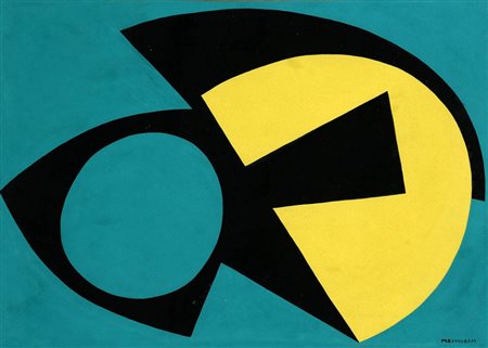 PLINIO MESCIULAM, 1926, Composizione, 1952, Tempera e vernice su carta su...
