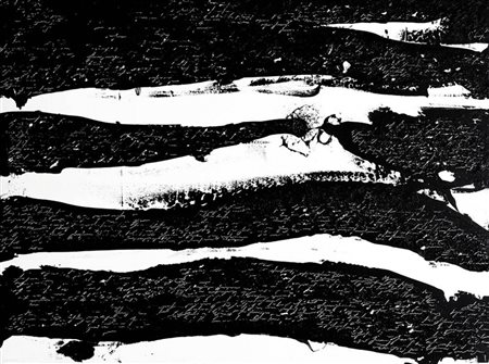 ALFREDO RAPETTI, 1961, Onde alternate in bianco e nero, 2007, Tecnica mista...