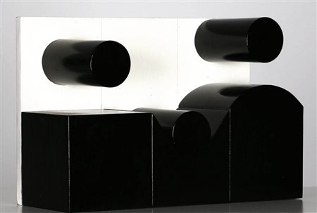 MARCELLO MORANDINI, 1940, 1B , 1964, Scultua in legno verniciato bianco e...