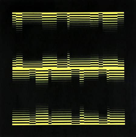 ENNIO FINZI, 1931, Luce vibrazione S/50, 1969, Acrilico su tela, cm. 65 x 65,...