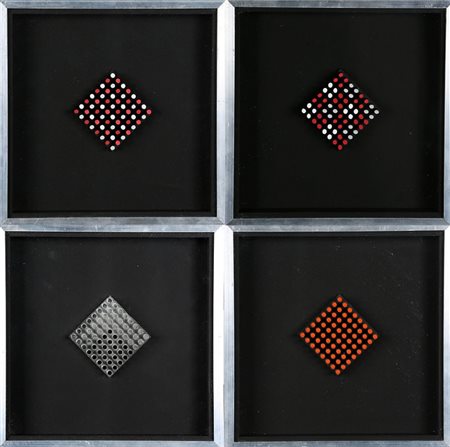 FRANCO COSTALONGA, 1933, LOTTO DI 4 OPERE, Senza titolo, 1972, Cilindri in...