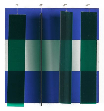 RAFAEL PEREZ, 1938, Fragmentacion cromatica 36/69, 1969, Pittura su tavola e...