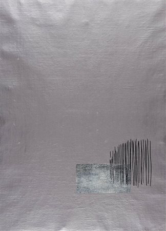 ARTURO VERMI, 1928 - 1988, Senza titolo, 1967, Pennarello e foglia d’argento...