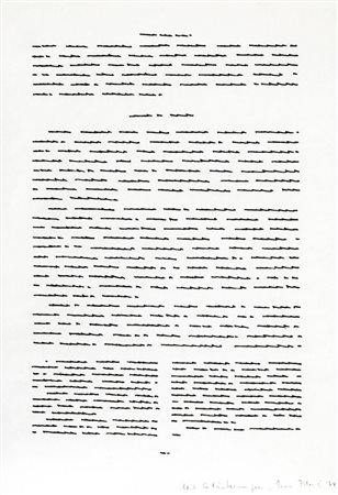 IRMA BLANK, 1934, Mit Erlauterungen, 1974, Inchiostro su carta velina, cm....