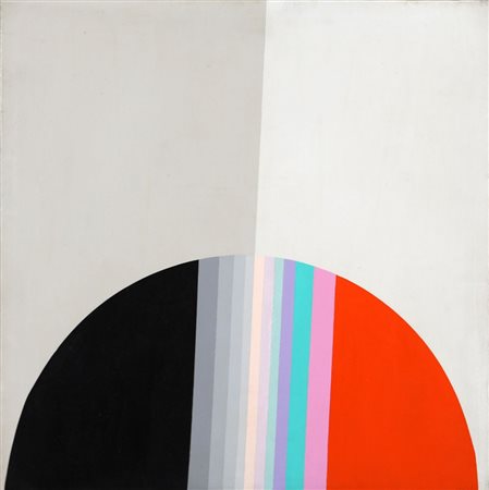 EUGENIO CARMI, 1920, Alba del grigio, 1982, Acrilico su tela, cm. 60 x 60,...