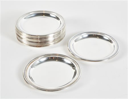  
15 piattini in argento 
 Cm 15,5ø