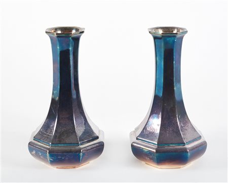  
Coppia di portafiori in argento 
 