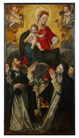  "Madonna col Bambino in Gloria” Olio su tela Cm 156x84