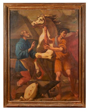   "Miracolo di Sant'Egidio" Olio su tela Cm 155x116