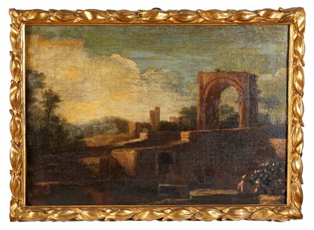 “Coppia di paesaggi con rovine” Olio su tela Cm cadauno 65x96