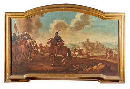  "Scena di battaglia" Olio su tela Cm 79x131,5