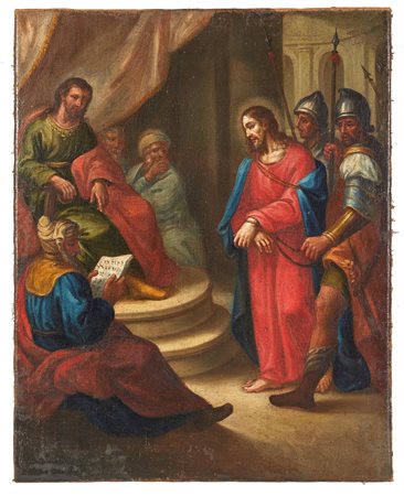  "Via Crucis: Giudizio di Cristo" Olio su tela Cm 57x45