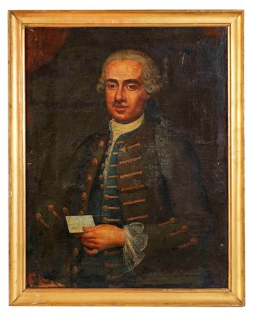  "Ritratto di nobiluomo con cartiglio" Olio su tela Cm 84,5x66