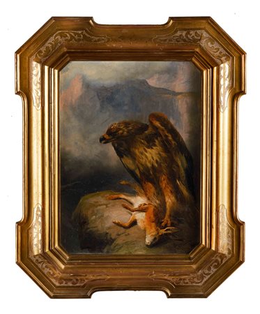 Giuseppe Penuti (1810 - 1877) "Senza titolo" Olio su tela Cm 38x28